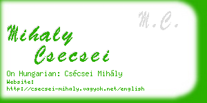 mihaly csecsei business card